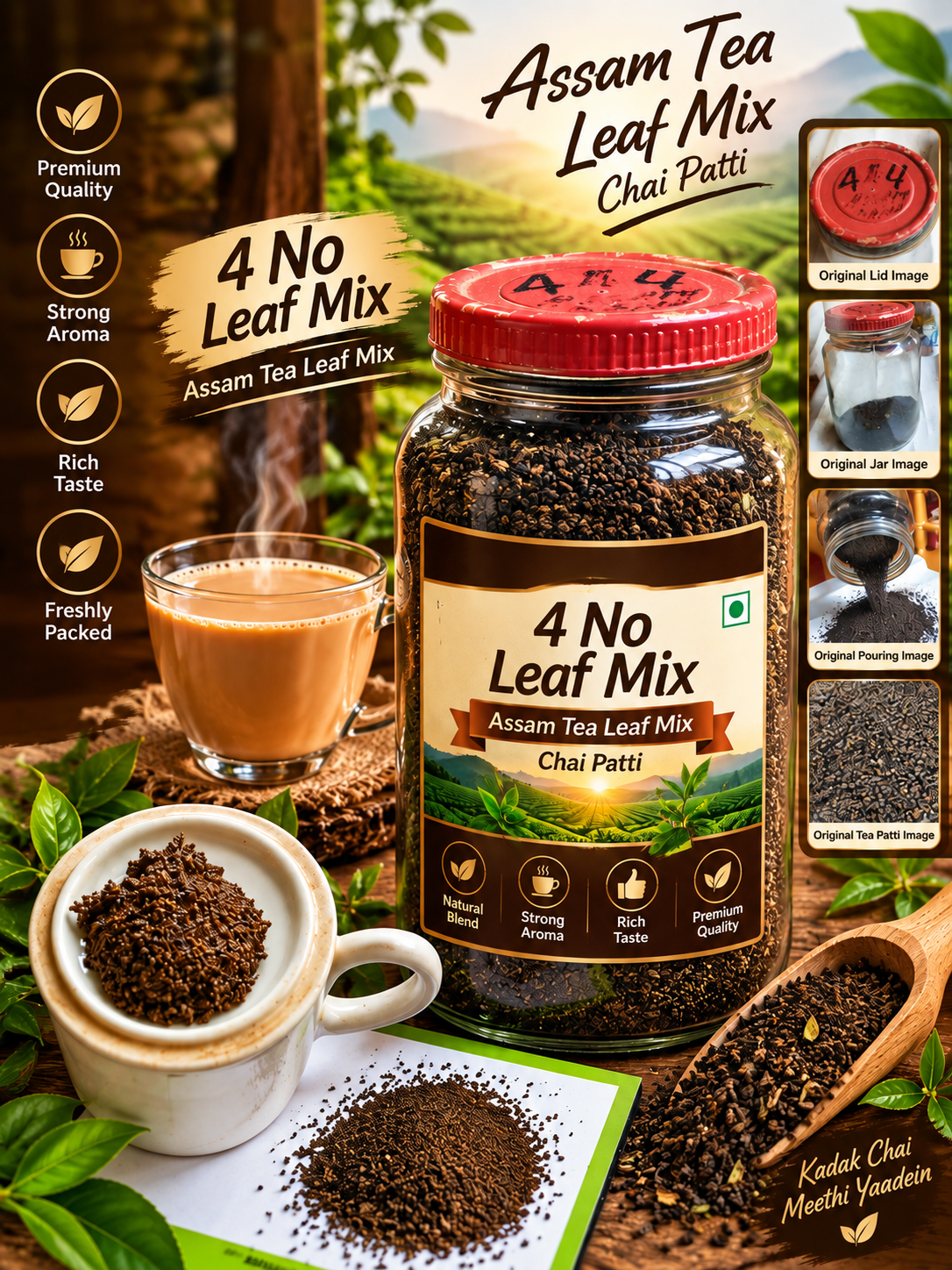 Leaf Mix Chai Patti – Assam Tea Leaf Mix (4-No) - Image 3
